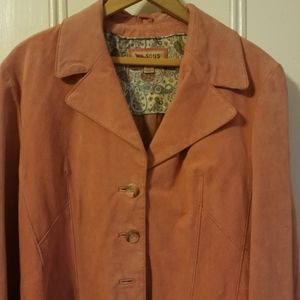 Peach Suede blazer
